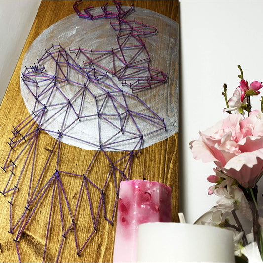 Geometric Wolf and Deer - Stringart Template