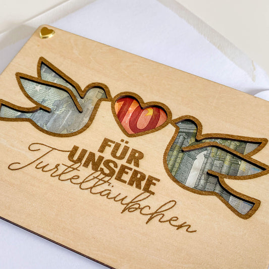 Happy Birthday with Balloons - Wooden Card