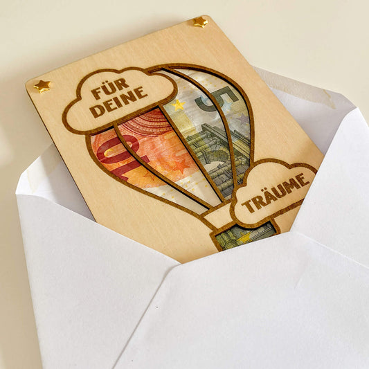 Traumerfüller - Holzkarte