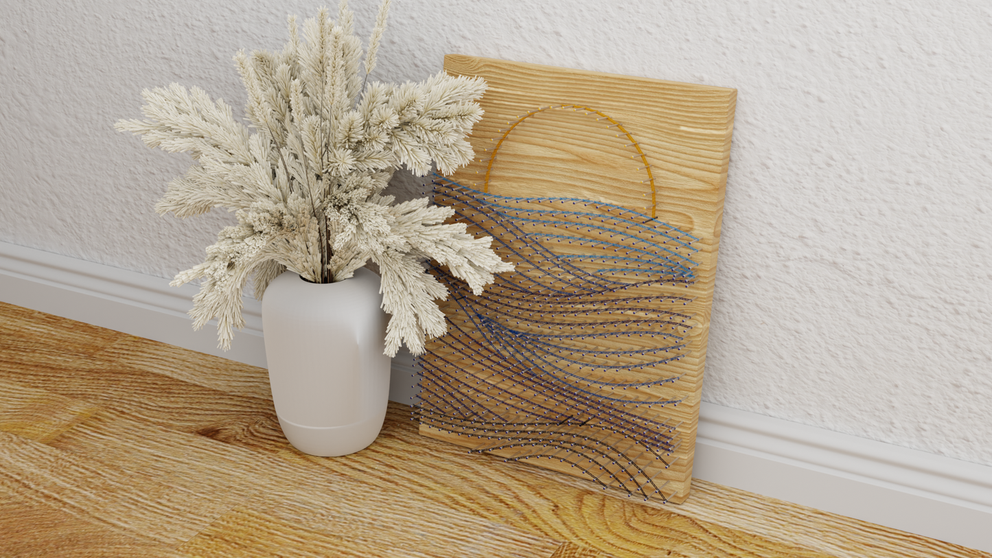 Boho Waves - String art Template
