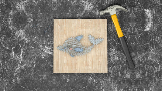 Cute Dolphin - Stringart Template