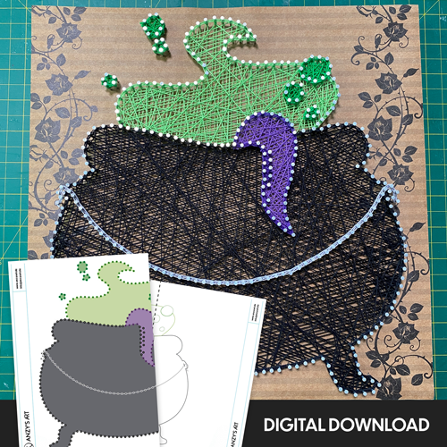 Halloween Cauldron - Thread Picture Template
