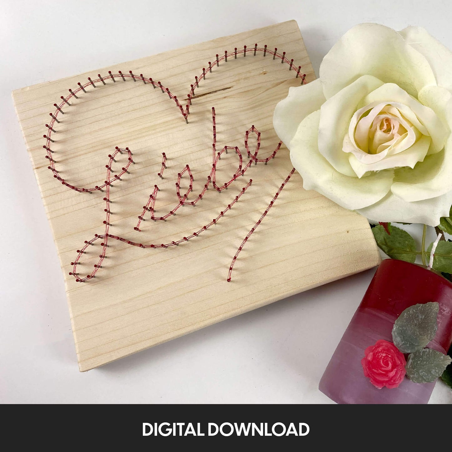 Heart with Love - Stringart Template