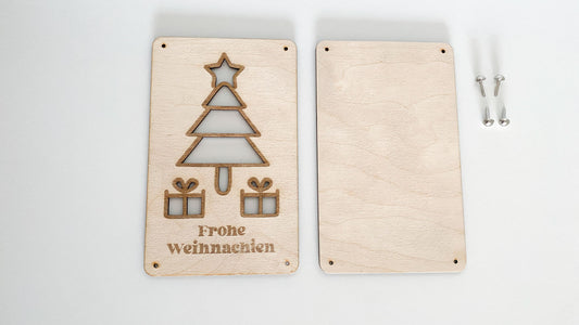 Merry Christmas - Wooden Card