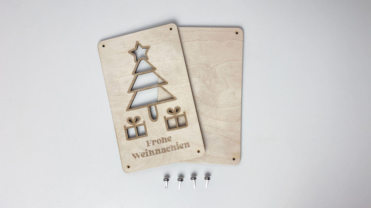 Merry Christmas - Wooden Card