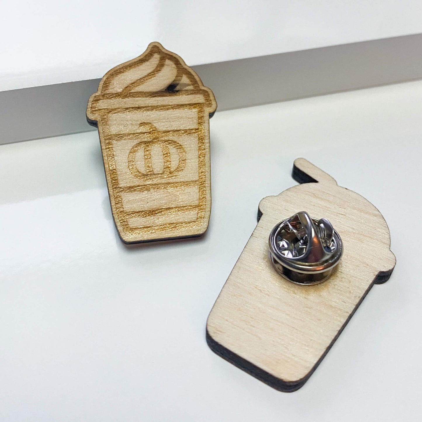 Custom wooden pin - custom shape & engraving for your idea