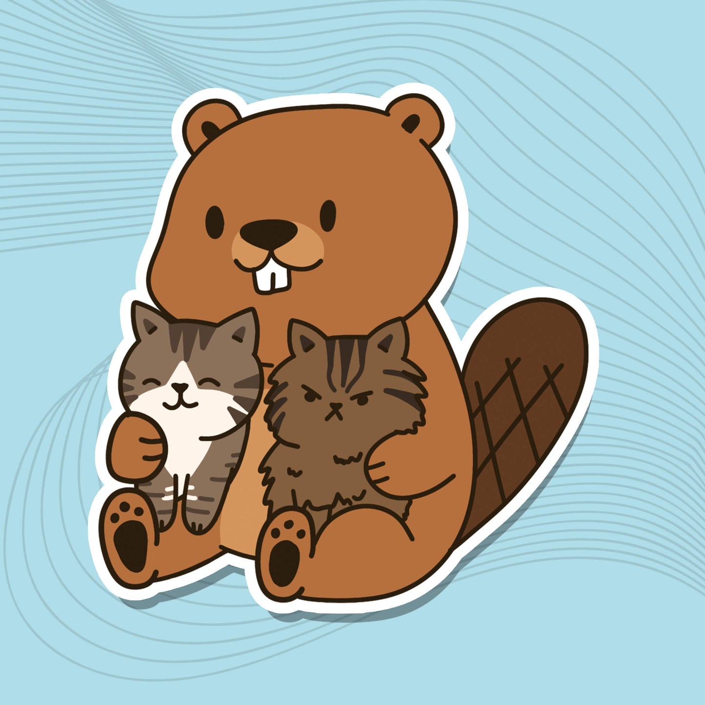 Bubbles mit Katzen – Die-Cut-Sticker