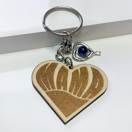 Custom wooden keychain - free shape & engraving included