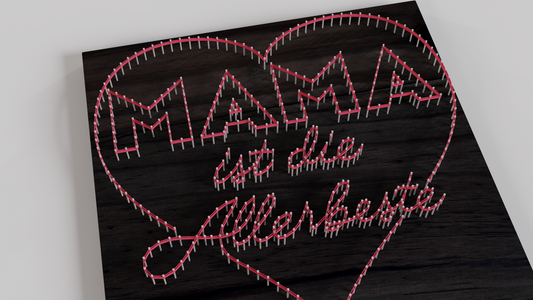 Mom is the very best - thread picture template