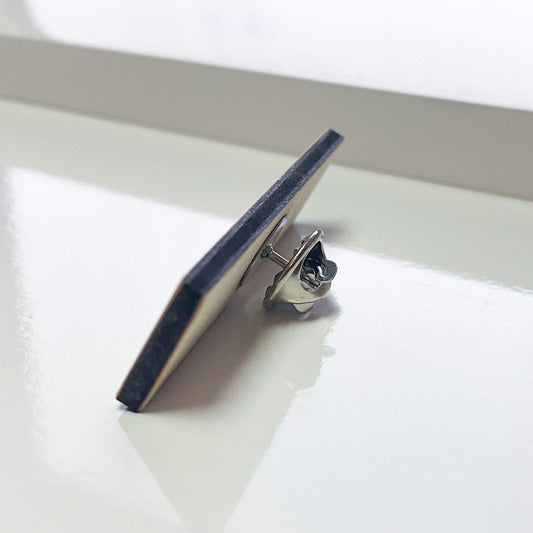 Rectangular wooden pin - engraved according to your design