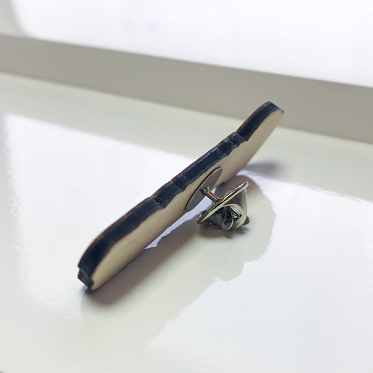 Custom wooden pin - custom shape & engraving for your idea