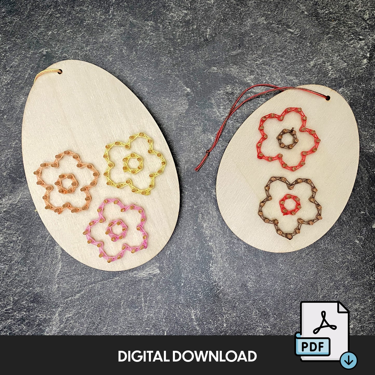 Flowers - Thread Picture Template