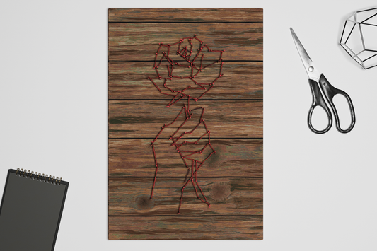 Rough Rose - String art Template