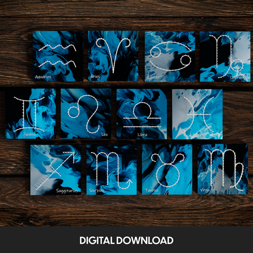 Zodiac Sign Set - String art Templates