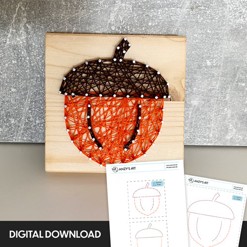 Acorn Nut - String Art Template