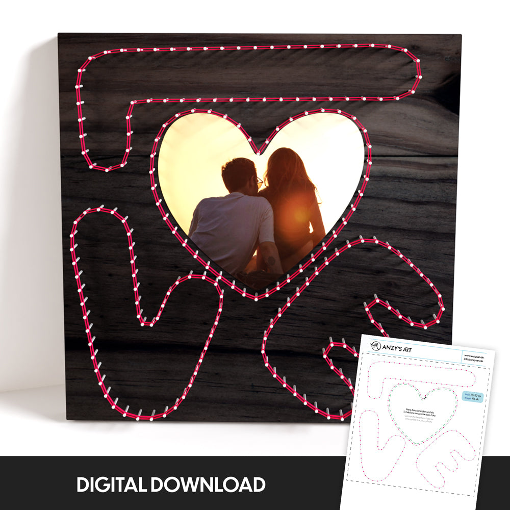 Love - String Art Pattern