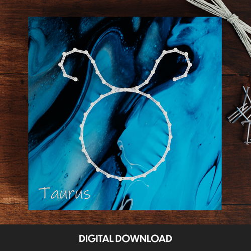 Taurus Zodiac Sign - Thread Picture Template
