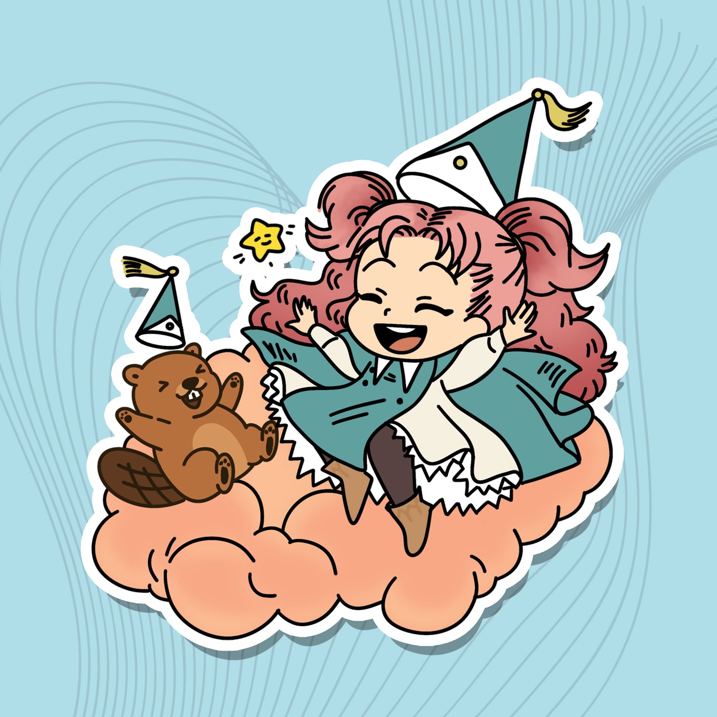 Tetia & Bubbles – Die-Cut-Sticker