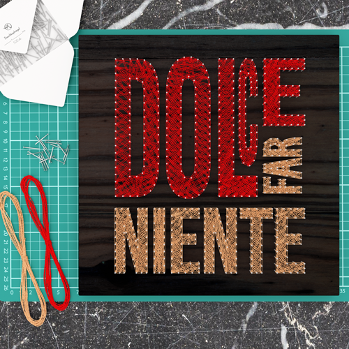 Dolce far niente - Thread picture template