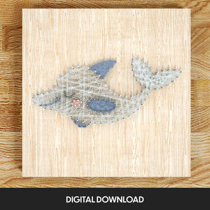 Cute Dolphin - Stringart Template