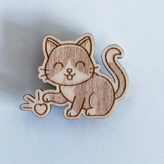 Cat with heart - Keychain