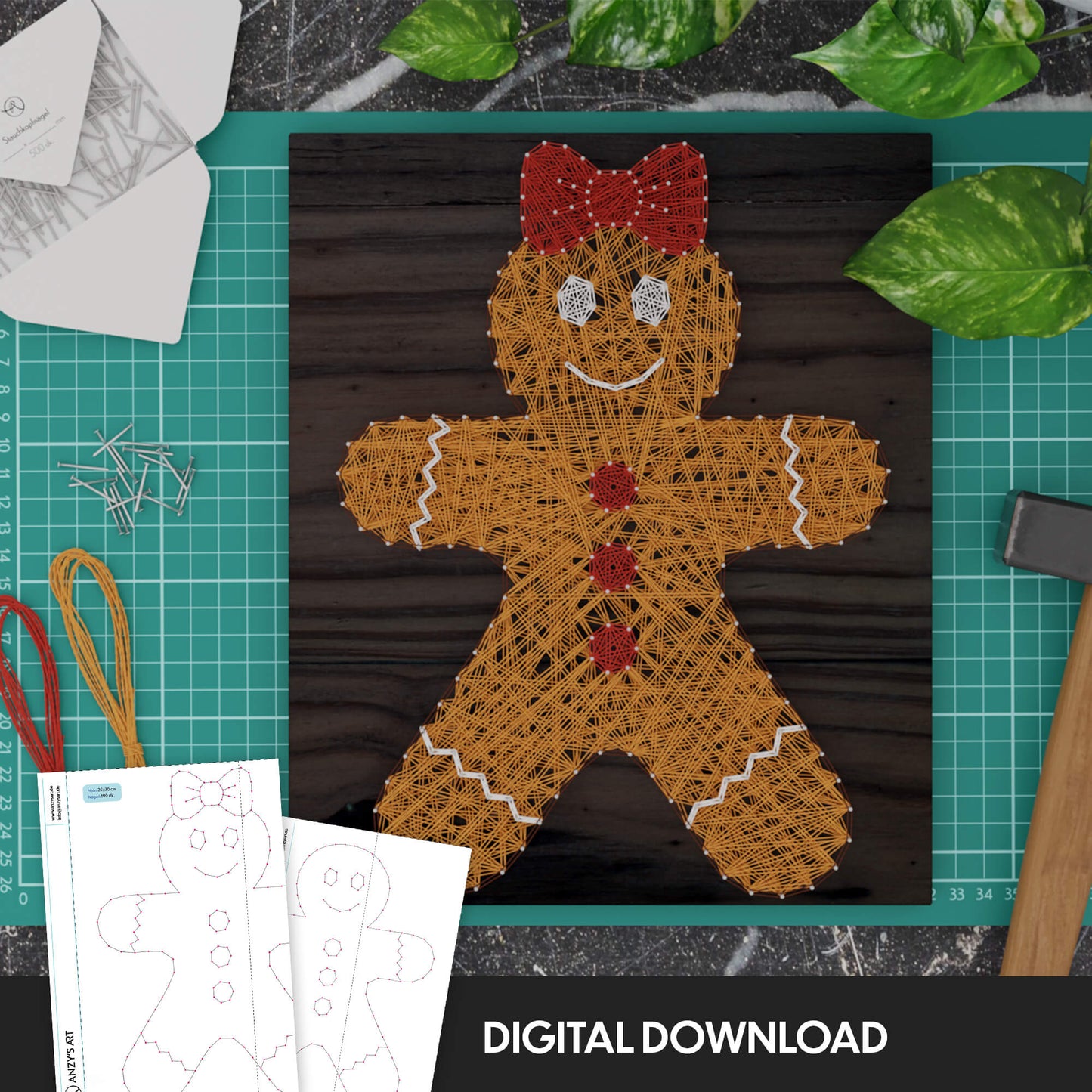 Baby romper - String art template