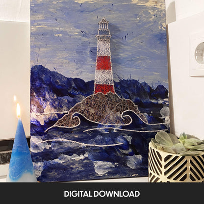 Lighthouse - Stringart Template