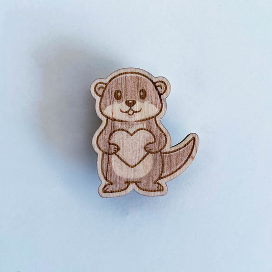 Otter with heart - Keychain