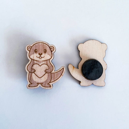 Otter with heart - Keychain