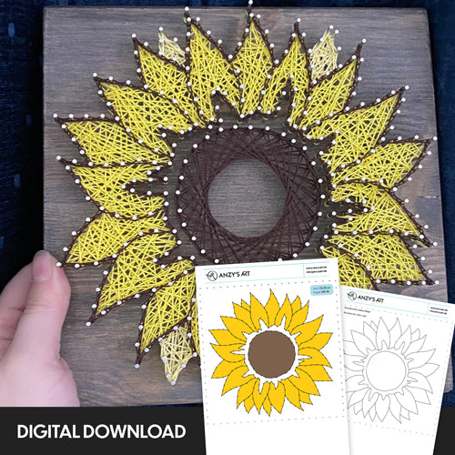 Sunflower - Thread Picture Template