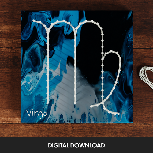 Virgo Zodiac Sign - Thread Picture Template