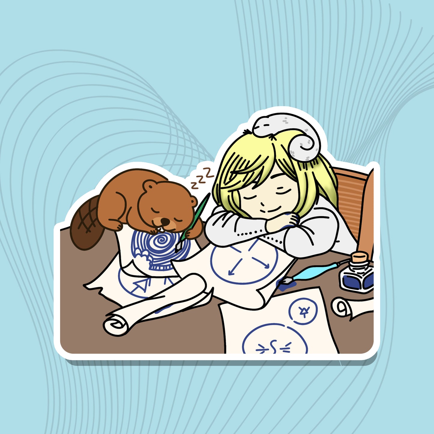 Coco & Bubbles zeichnen –  Die-Cut-Sticker